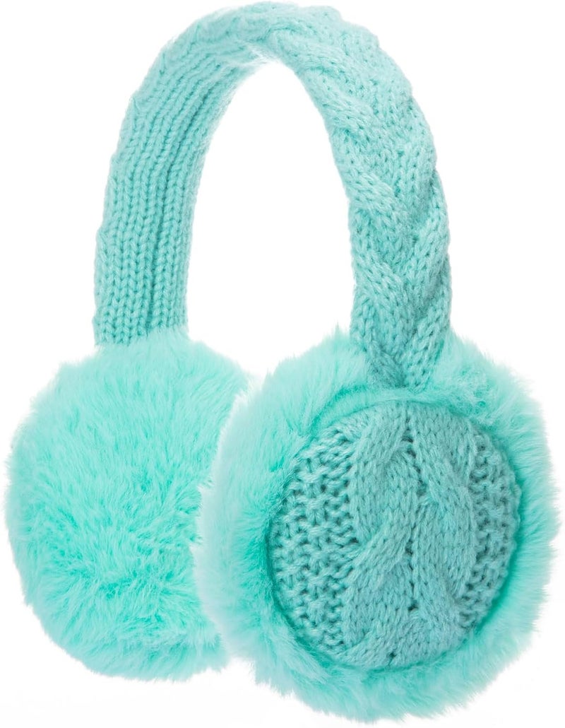 Ztl Kids Knit Earmuffs Winter Outdoor Plush Ear Warmers for Boys Girls 4-16 Years - Image 1